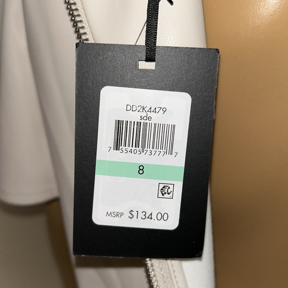 DKNY Faux leather beige dress size 8 - Picture 12 of 14